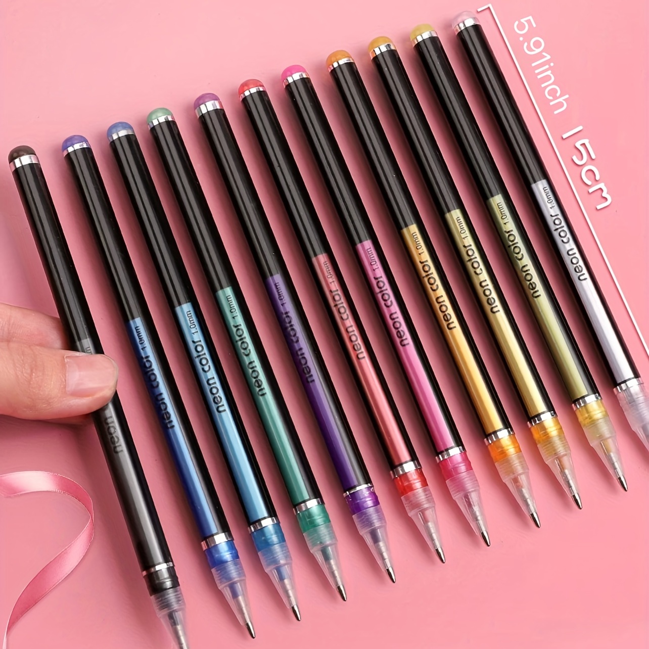 Zuixua Color Gel Pen, School Supplies Pens, Metal Coloring Books