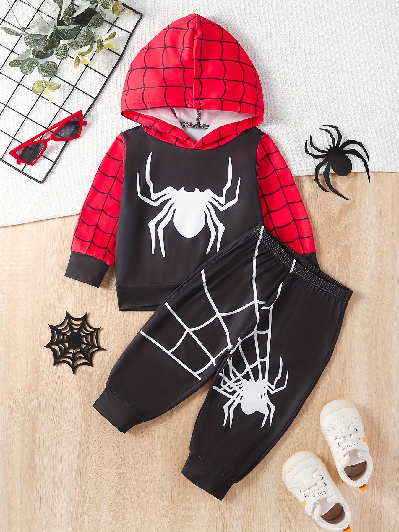 Spider Spider Web Print Kpop Straight Leg Pants Men's Casual - Temu
