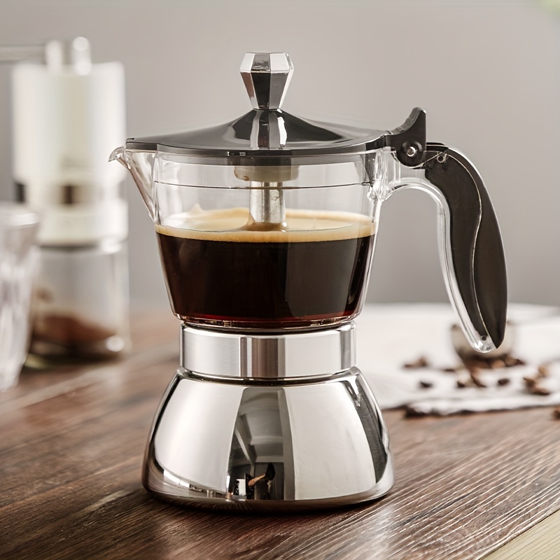 Moka Maker, Stainless Steel Moka Pot, Stovetop Espresso Coffee Maker,  Concentrate Hand Grinding Brewed Coffee Pot, Household Anti-ironing Coffee  Machine Italian Coffee Maker, Coffee Maker Accessories Coffee Bar  Accessories Coffeeware Gift 