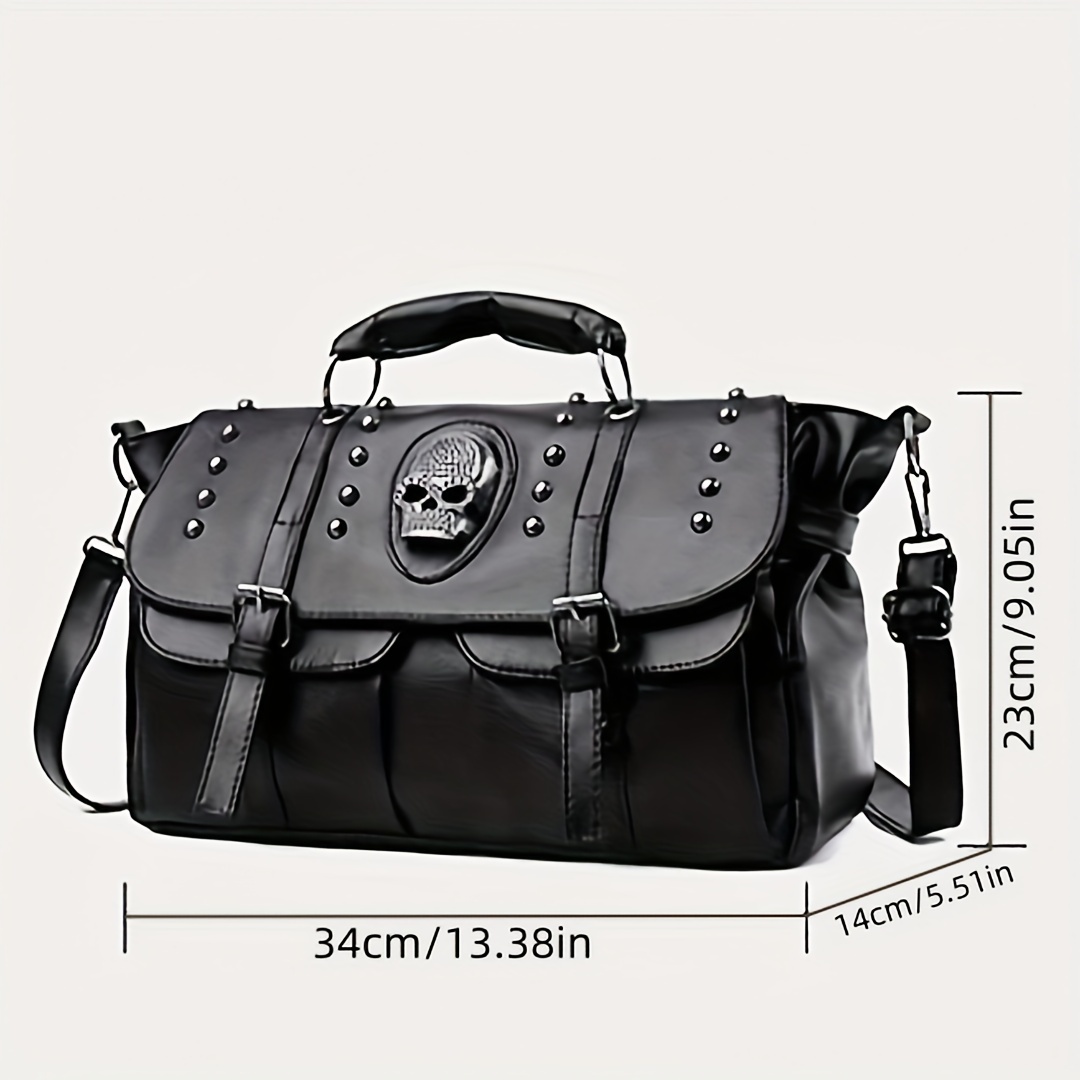 Gothic Skull Messenger Bag, Dark Punk Style Crossbody Bag, Women's Fashion  Handbag, Shoulder Bag & Purse - Temu