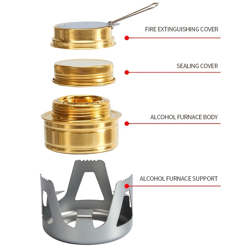 Mini Alcohol Stove For Backpacking Lightweight Brass - Temu