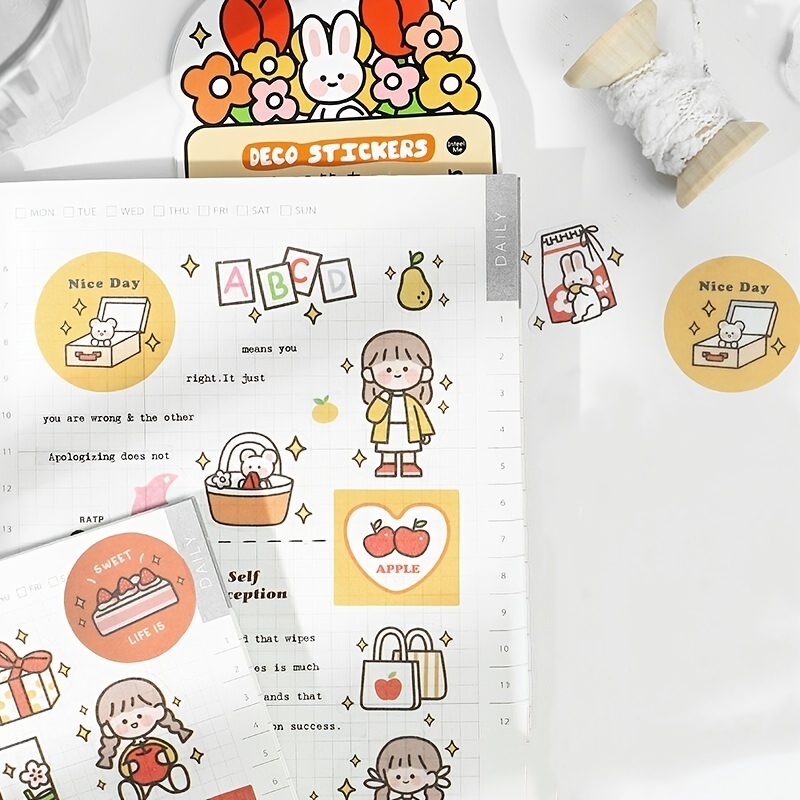 Kawaii Cute Bear 40 Stickers, Bullet Journaling, Cute Mini Stickers, Washi  Stickers // for Journaling, Decorating, Planners 