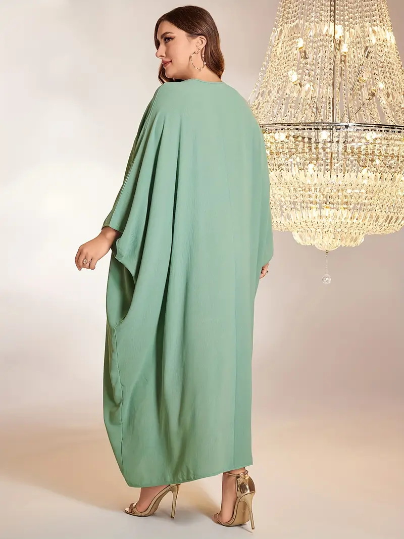Loose Asymmetrical Hem Batwing Sleeve Dress Loose Asymmetrical Hem Batwing Sleeve Dress