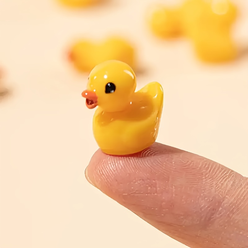 100PCS Tiny Ducks Realistic Miniature Resin Ducks Mini Ducks