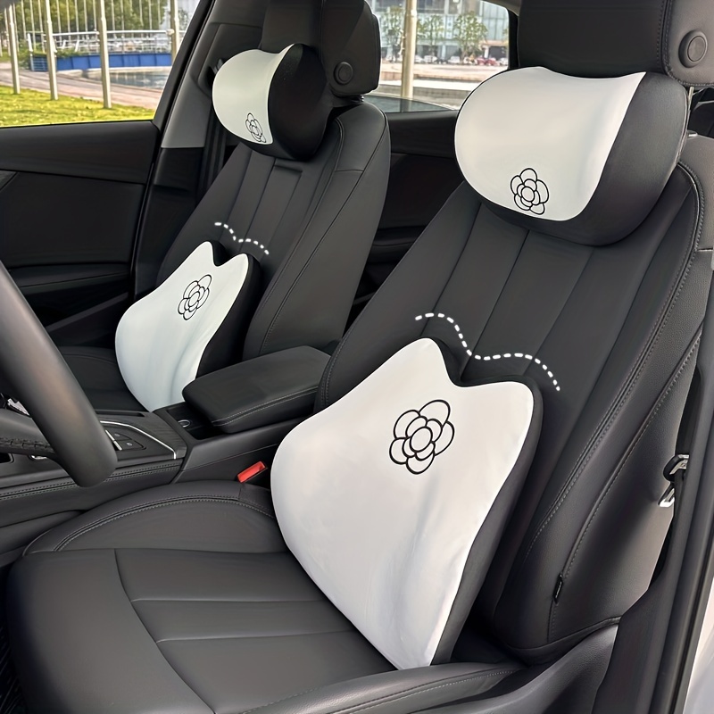 Black Car Neck Pillow Driving Memory Foam Car Headrest - Temu