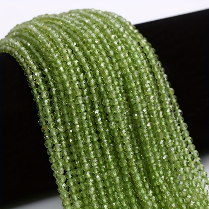 Green Stone Flat Beads, DIY Gemstone Beads - Dearbeads