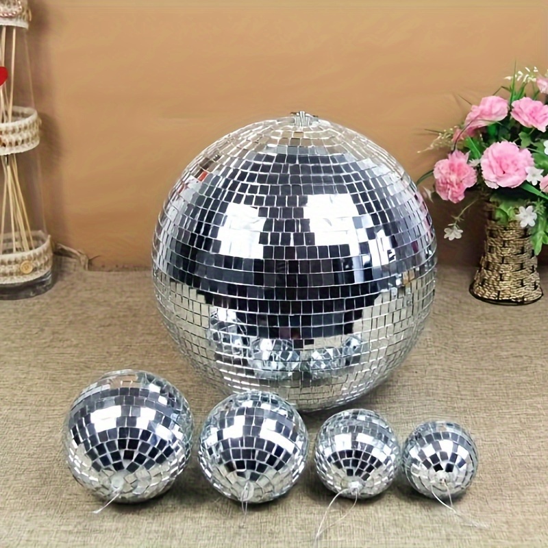 5pcs Glass Mirror Decorative Ball, Reflective Disco Ball, Photography  Props, Wedding Baking Cake Decoration Ornaments, For Home Room Living Room