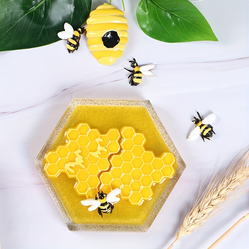 Honeybee Chocolate Mold, Silicone Mold, Honeycomb Honey Bee Candy