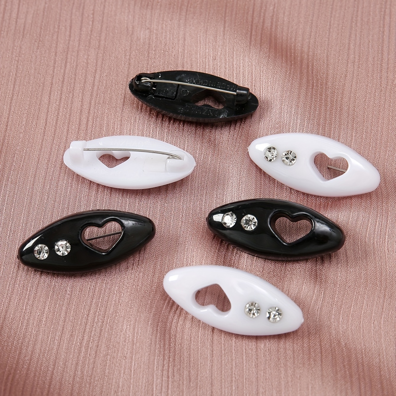 Set of 6 Oval Fashion Scarf Clips for Women