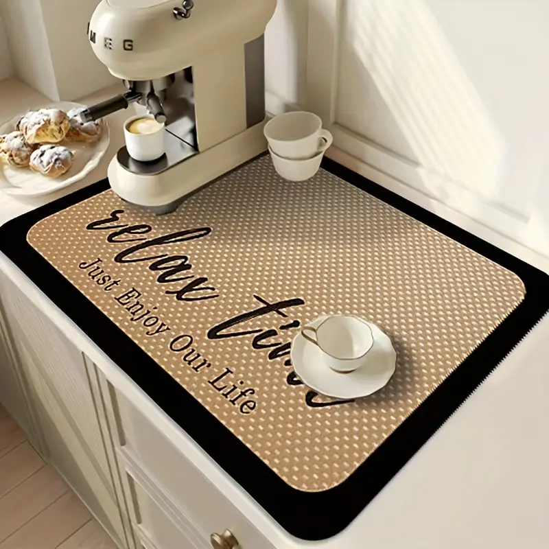 Quick Dry Coffee Mat, Coffee Bar Accessories, Non-slip Low Pile Kitchen  Counter Absorbent Plate Drying Mat, Microfiber Suitable For Coffee Maker,  Coffee Pot, Super Absorbent Mat, Good Cleaning - Temu Germany