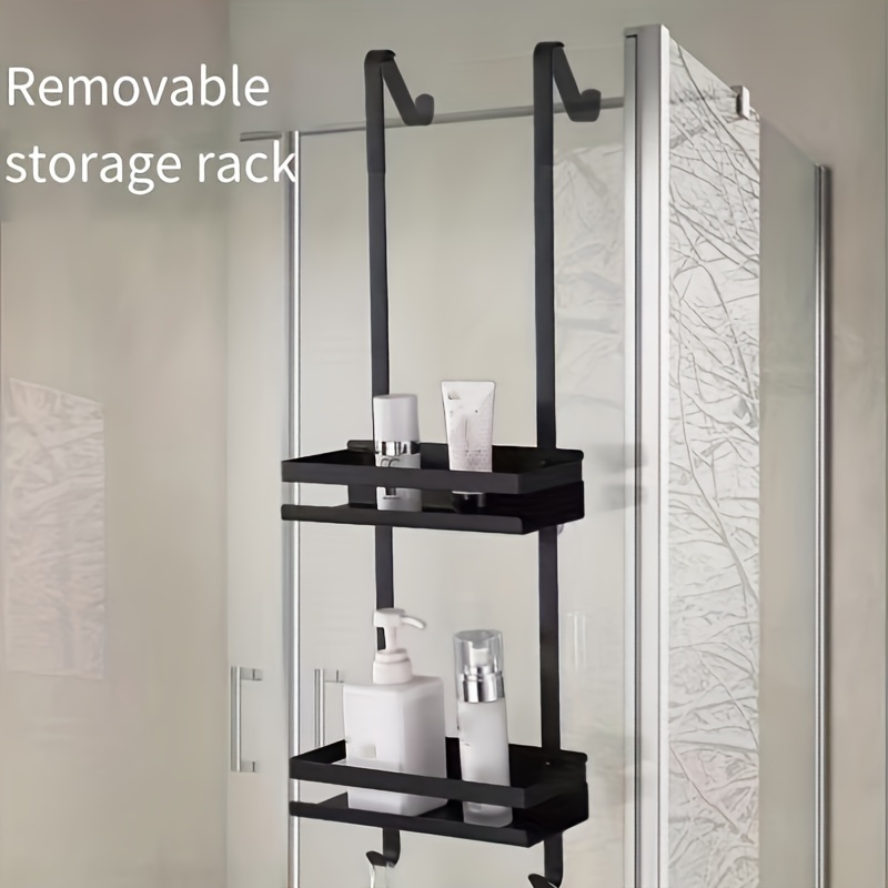 Wall Mounted Bathroom Storage Rack Stainless Steel Hanging - Temu