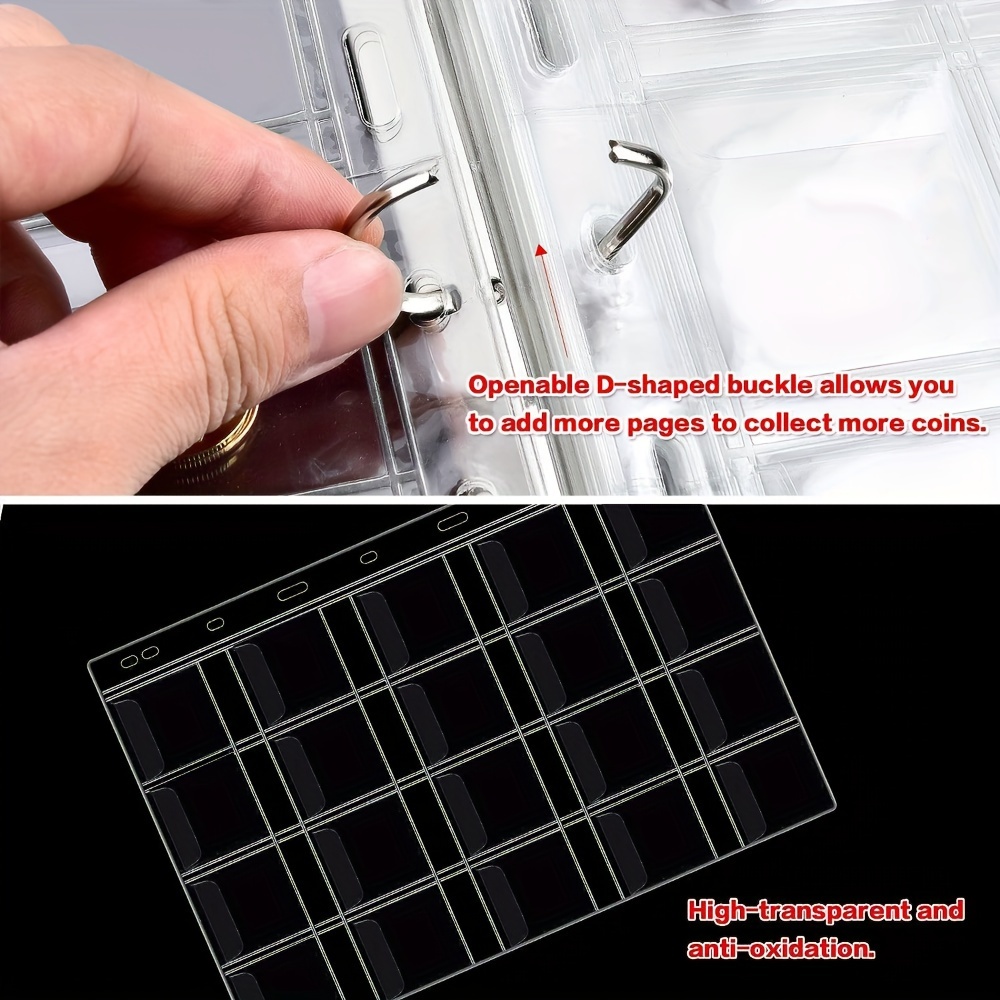 Coin Collection Book Holder for Collectors, 260 Pockets Coins Collecting  Album with Zipper and Handle. Coin Display Storage Case for Money Currency