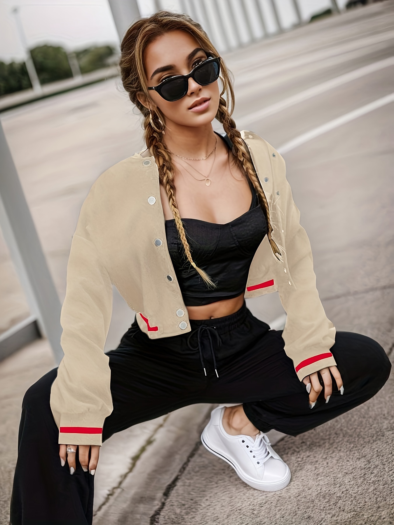 Striped 2024 bomber jacket