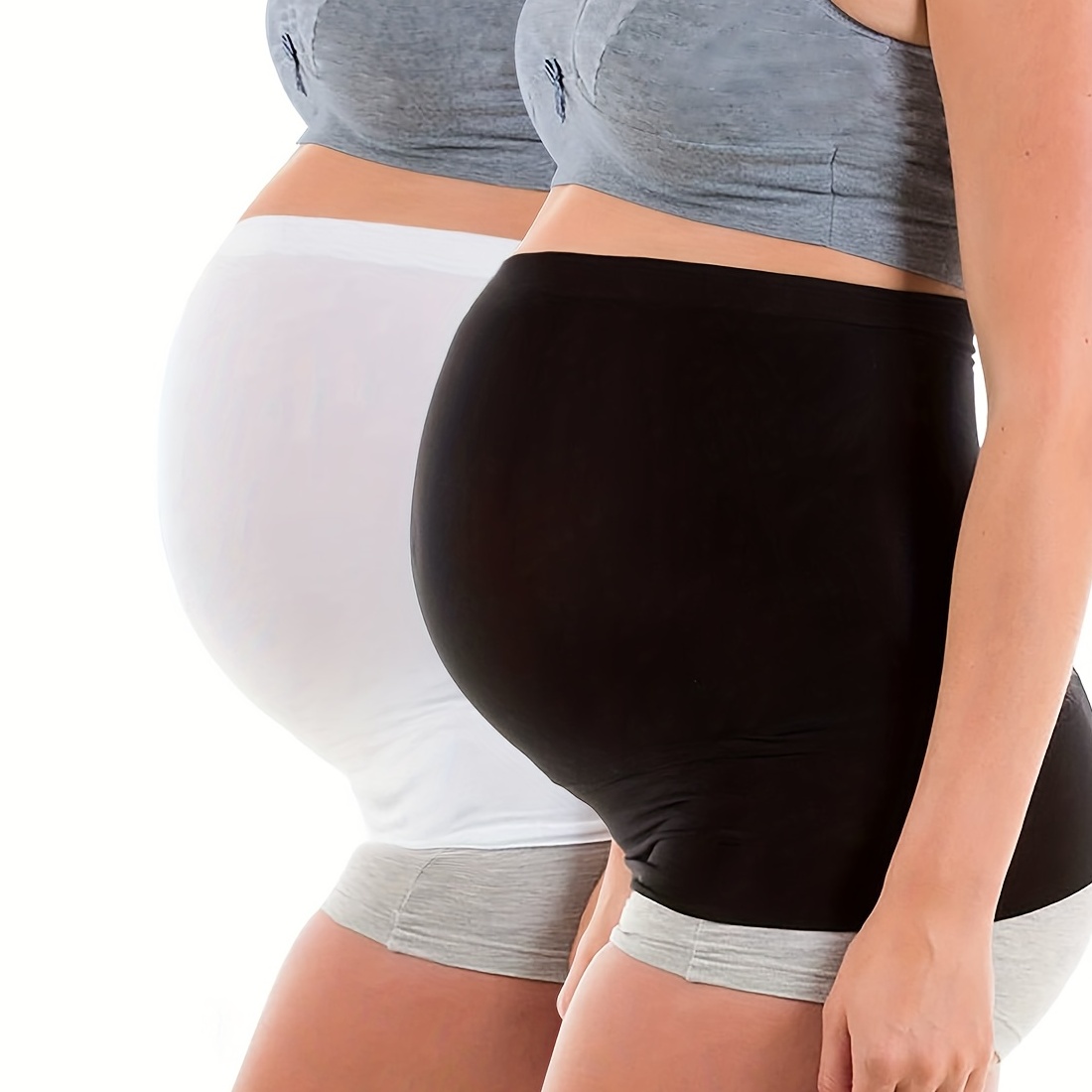 Ceinture ventrale postnatale noire pour soutien du ventre 2 en 1 et gaines  pour femmes body