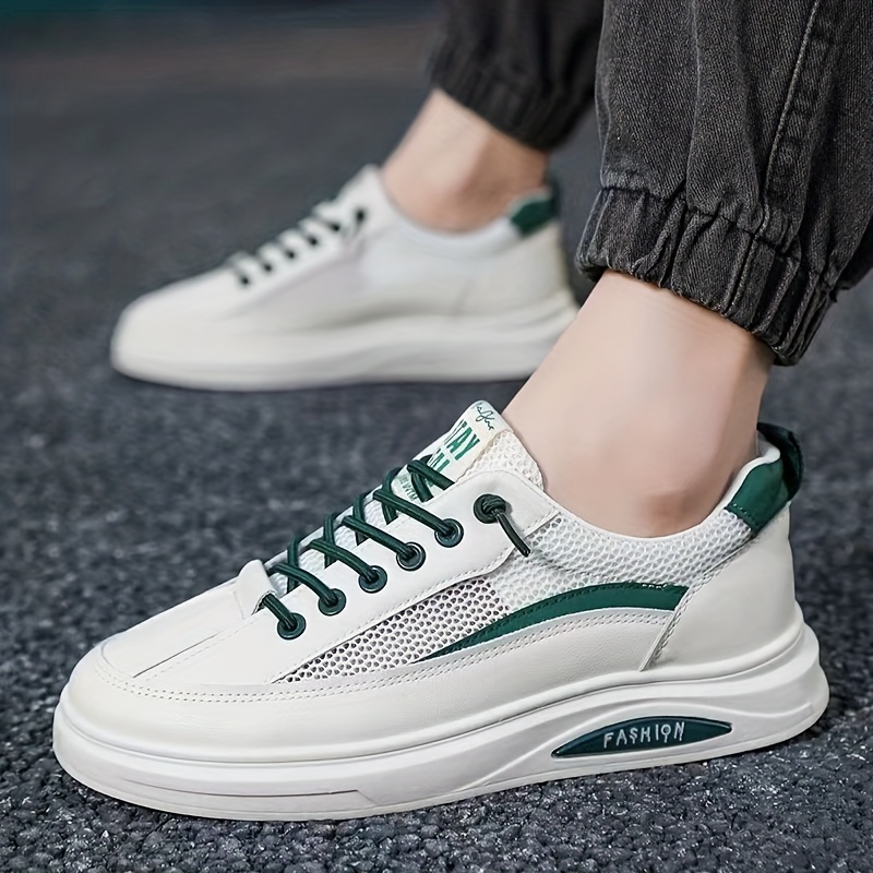 Mens Mesh Skate Shoes With Good Grip Breathable Lace Up Temu New Zealand