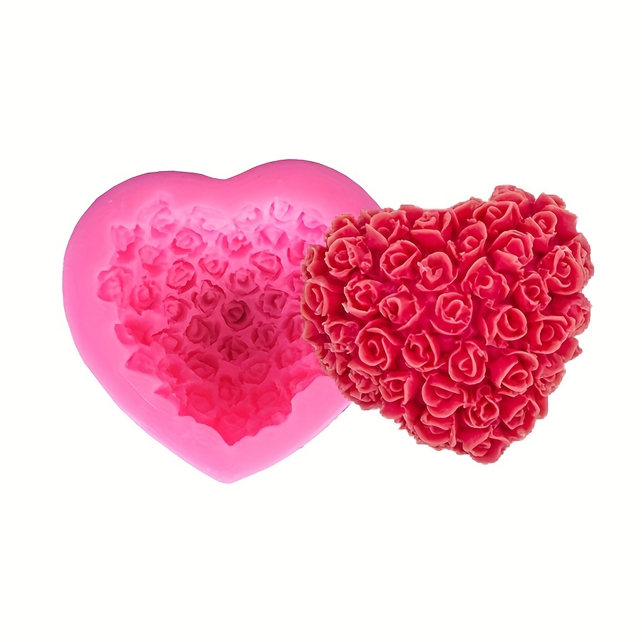 Handmade Love Heart shaped Silicone Mold For Chocolate Soap - Temu