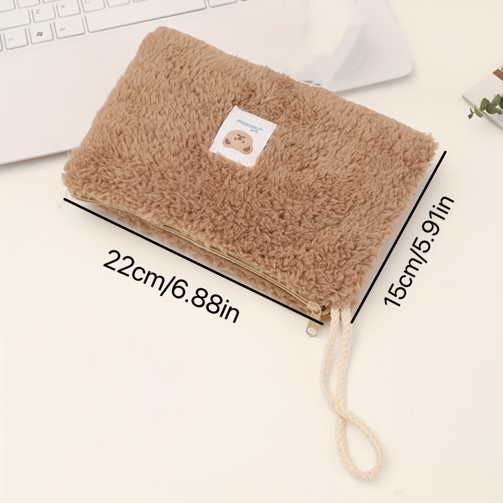 Small Makeup Bag for Purse Makeup Pouches for Women Aesthetic Cosmetic Bag  Cute Pencil Case Travel Toiletry Bag Fuzzy Makeup Bag Makeup Brushes