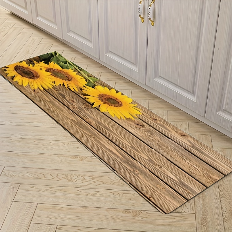 1pc Sunflower Kitchen Floor Mat Alfombra Cocina - Temu