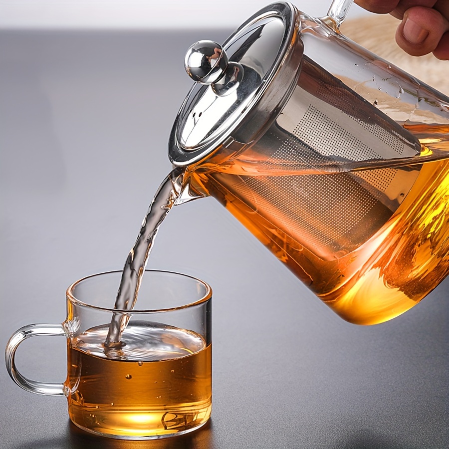 Glass Teapot with Removable Stainless Steel Infuser, Borosilicate