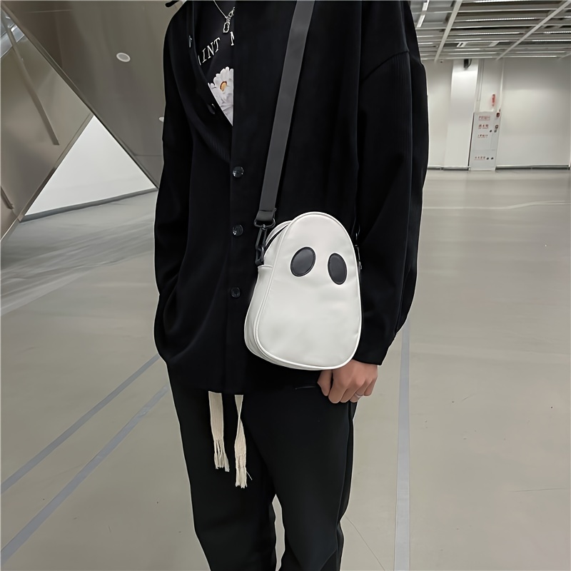 Halloween Ghost Face Hip Hop Backpack, Pu Leather Durable Lightweight  Shoulder Bag, Waterproof Travel Commuter Bag - Temu