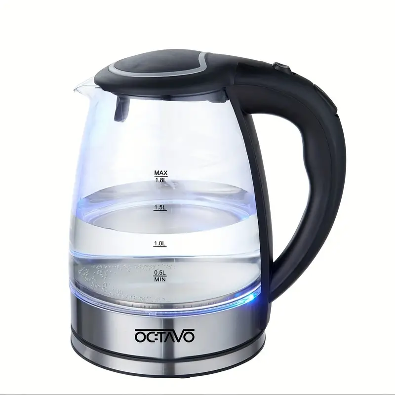 Glass Electric Tea Kettle, Water Boiler & Heater, 1 Liter, 1500 Watts For  Fast Boiling, Bpa Free, Cordless Serving, Auto-shutoff & Boil-dry  Protection, Soft Blue Led Drinkware Accessories Travel Accessories - Temu