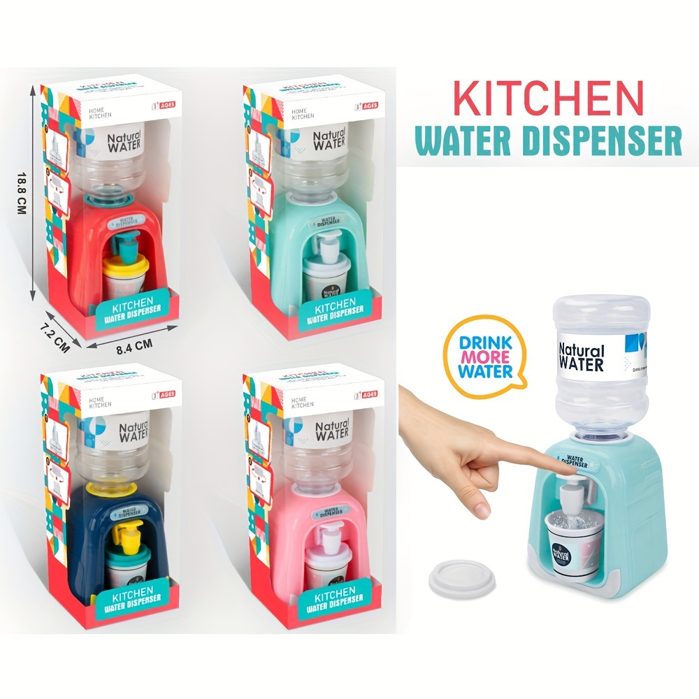 Mini Water Dispenser For Children Kids Gift Cute Cold/warm Water Juice Milk  Drinking Fountain Simulation Cartoon Kitchen Toy - Temu