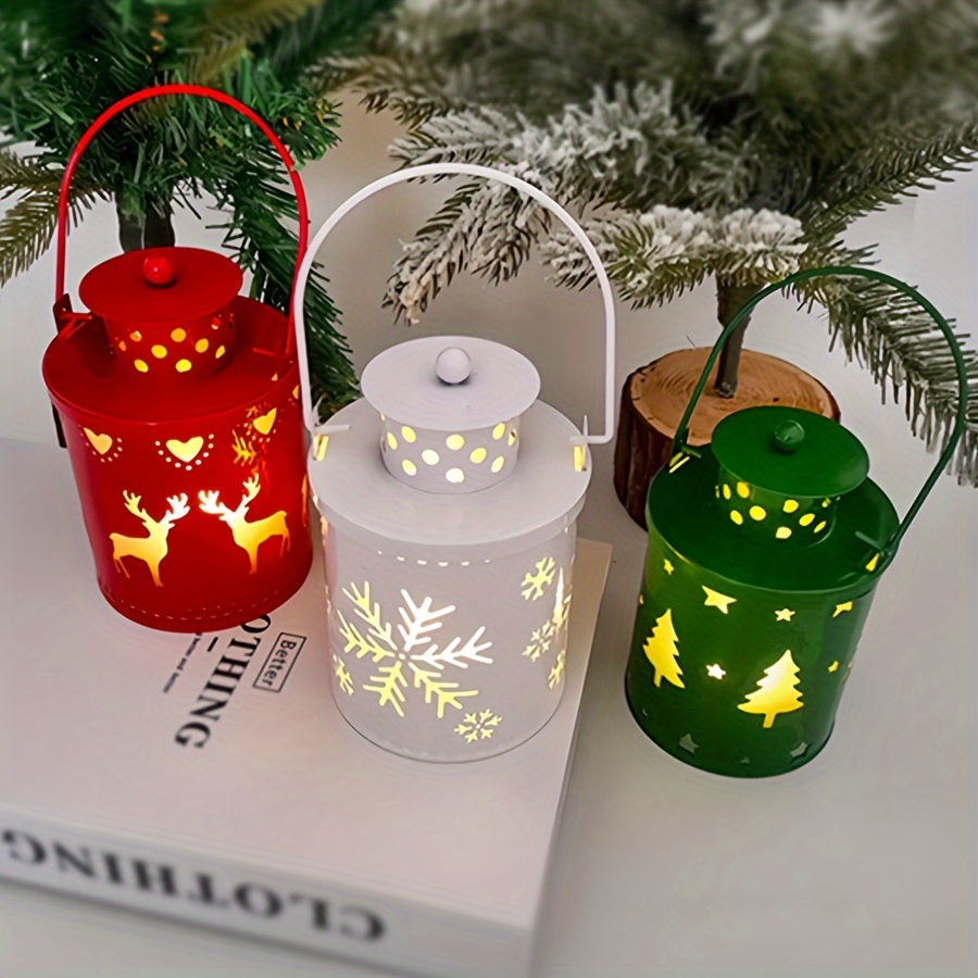 Christmas Candle Light Hanging Wind Lantern, LED Electronic