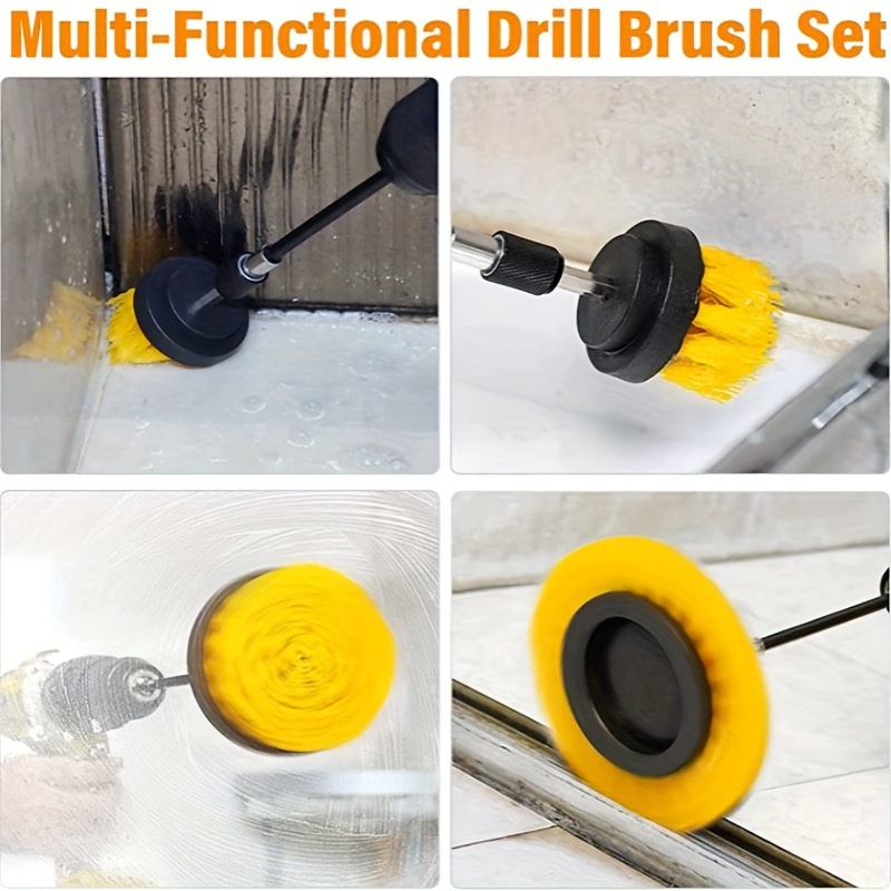 Drill Brush Set Power Scrubber Wash Cleaning Brushes Tool - Temu