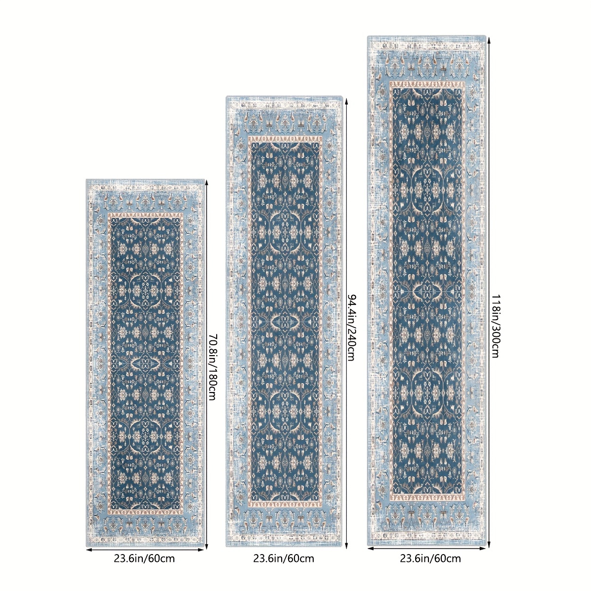 Debao Boho Washable Bathroom Runner Rugs, 2x7 Entryway Carpet Runner Modern  Kitchen Runner Rug Non Slip Rug Runner, Soft Geometric Non-Shedding Runners  For Hallways Bedroom Dr