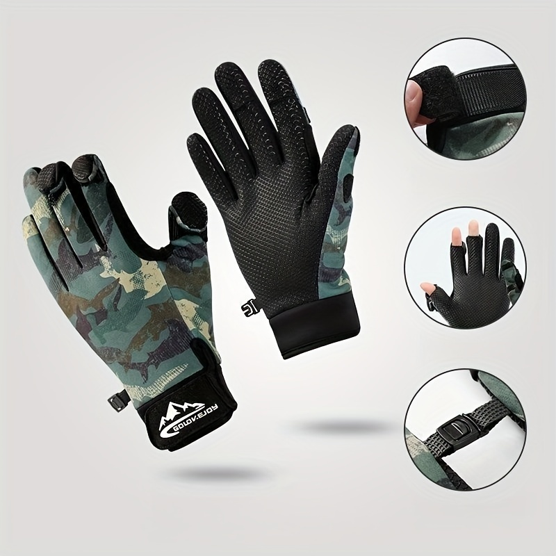 Winter Camouflage Touch Screen Warm Fishing Gloves Non slip - Temu