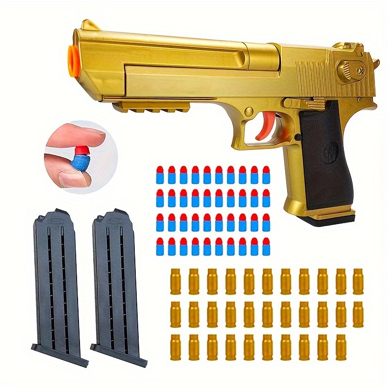 Soft Bullet Toy Gun Cartridge Pull Back Action Toy Foam - Temu