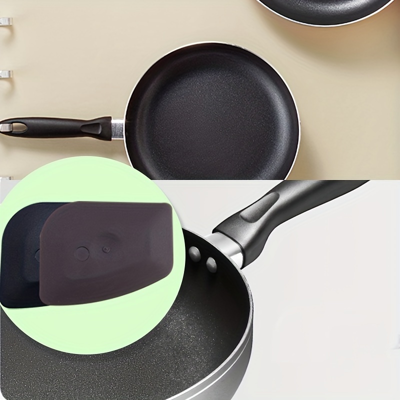 2pcs Grill Pan Scrapers Cast Iron Skillets Frying Pan Cleaners
