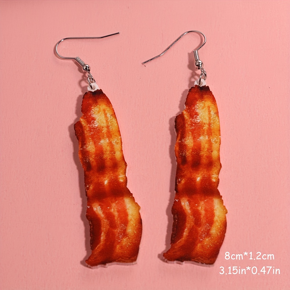 Acrylic Food Dangle Earrings, Hip Hop Style