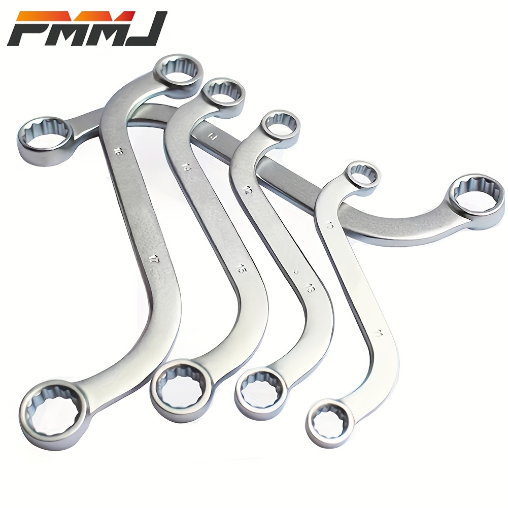 

5pcs S Type 10-19mm 12-point Box Ends Double-headed Special-shaped Fastening Wrench Car Repair Tool S-shaped Spanner Hardware