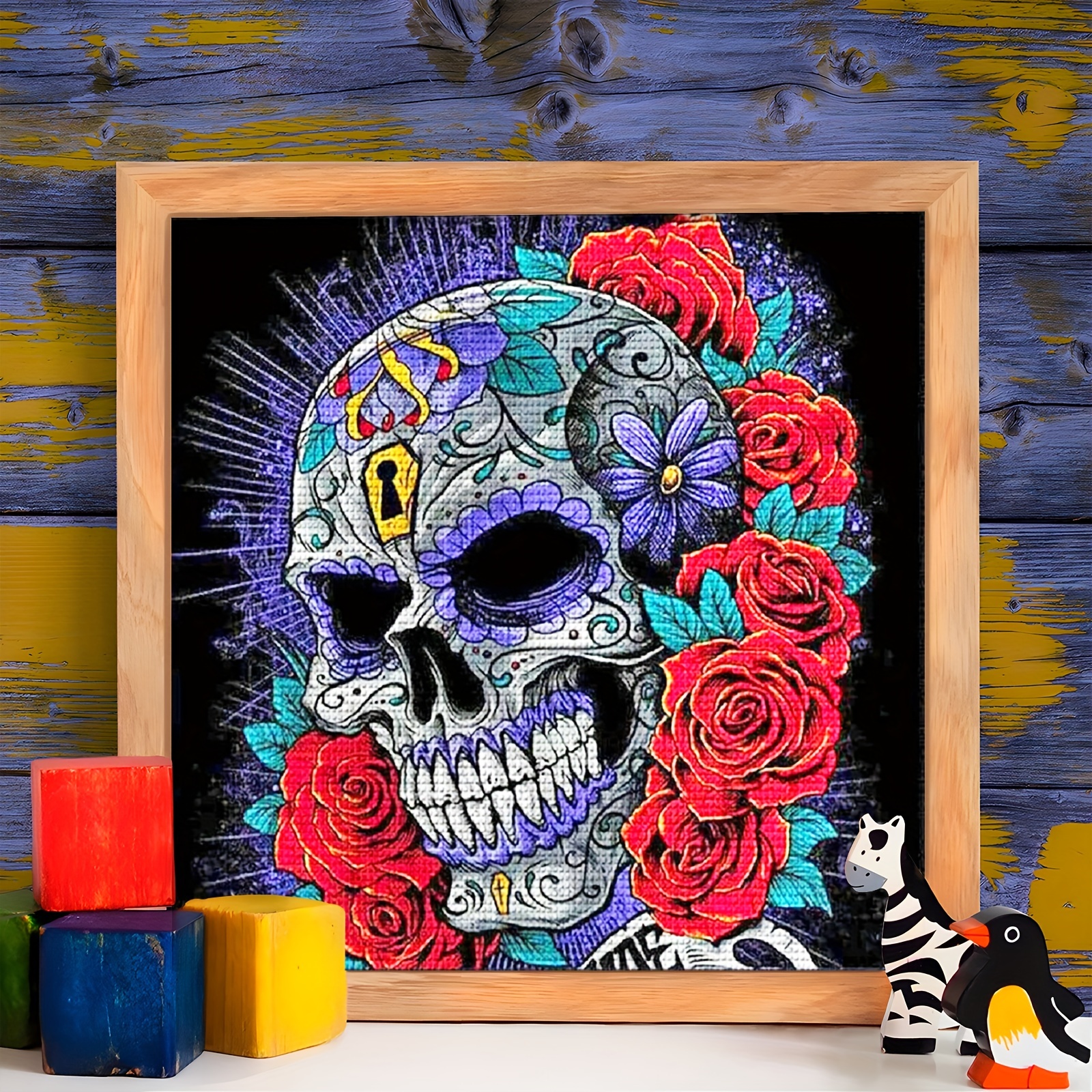 DIY Diamond Painting Kit 5D Full Square/Round Drill Flower Skull Embroidery  Cross Livingroom Wall Art Craft Home Decor Gift 