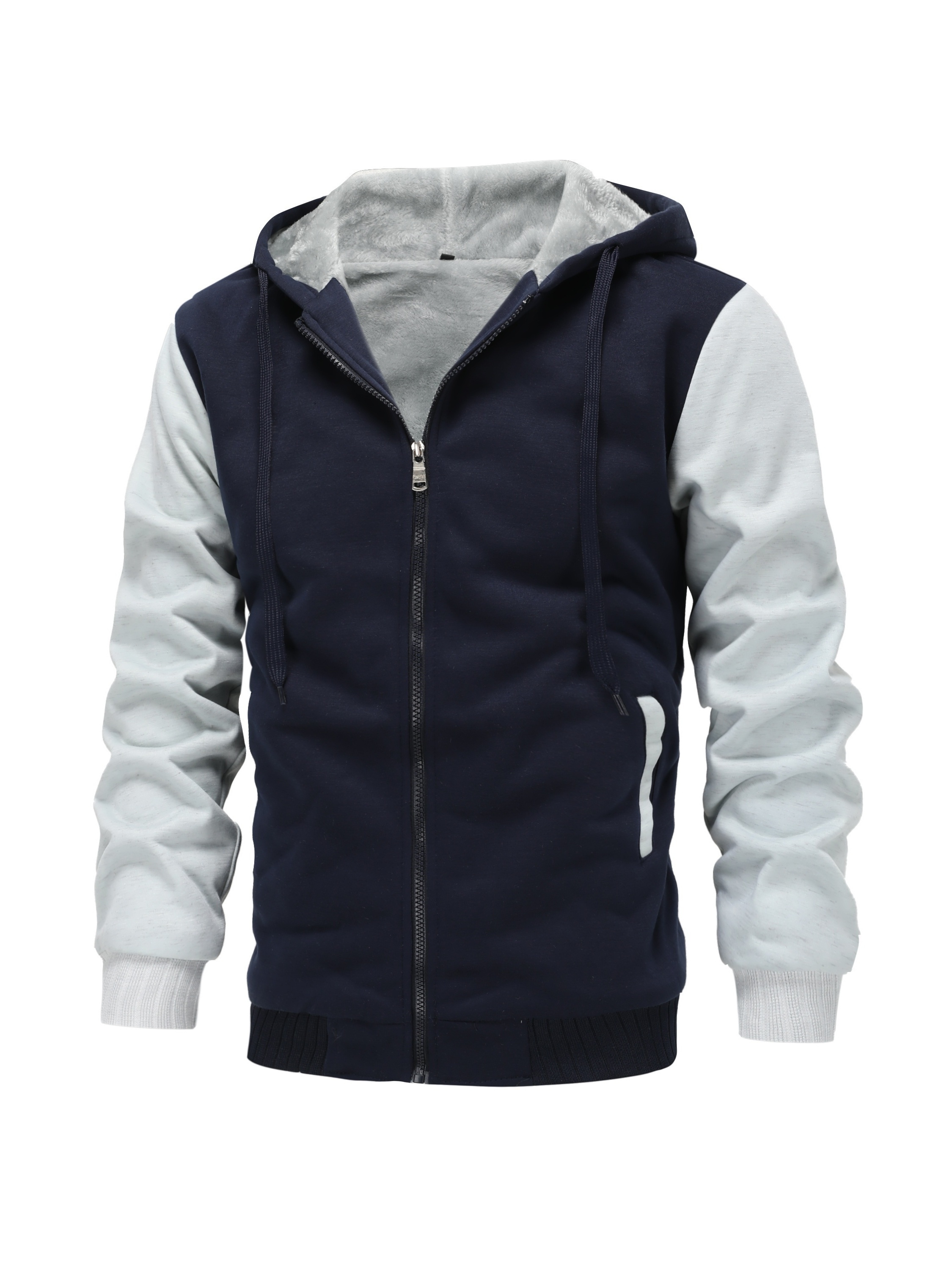 Men's Detachable Hooded Warm Fleece Jacket Casual Multi - Temu