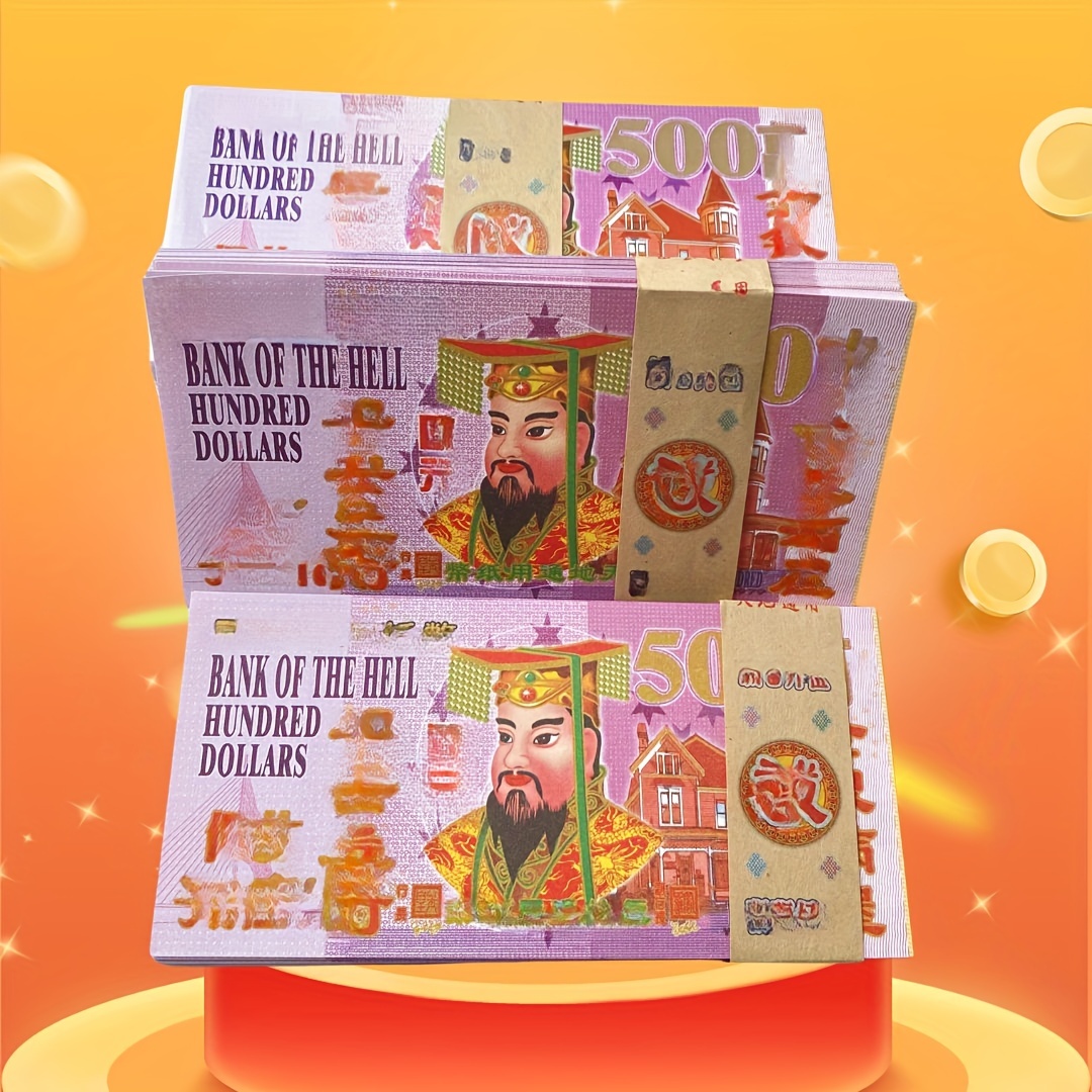 100 pcs Passport lead Heaven Hell Money Notes Joss Paper May Pay homage.
