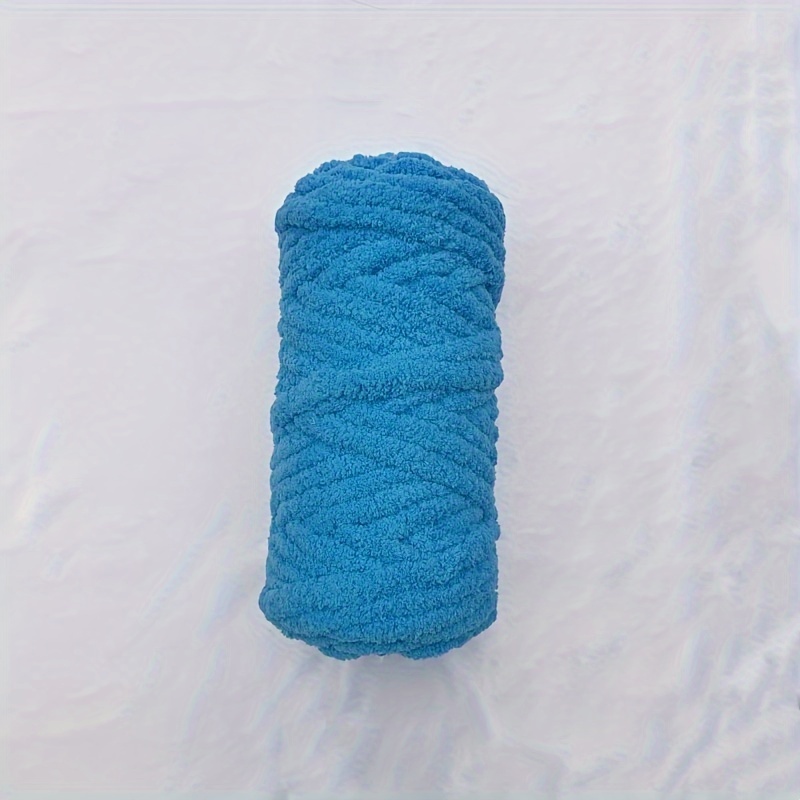 500g/17.64 Oz Chunky Blanket Yarn Navy Blue Chunky Chenille Yarn