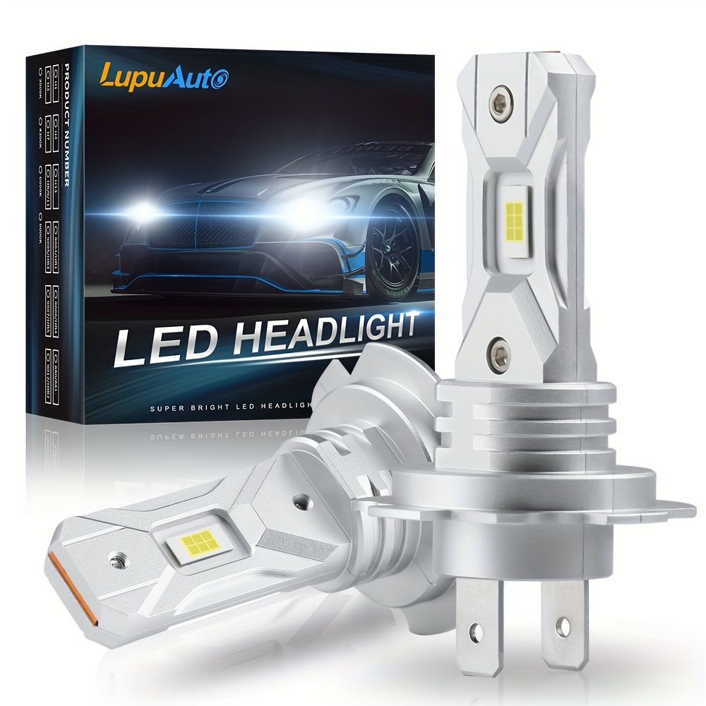 

2pcs Turbo H7 Led Headlights 1:1 Mini Size Headlamp Wireless 18000lm Csp Chips Led H7 Light For Car Bulb 6500k White 12v 55w