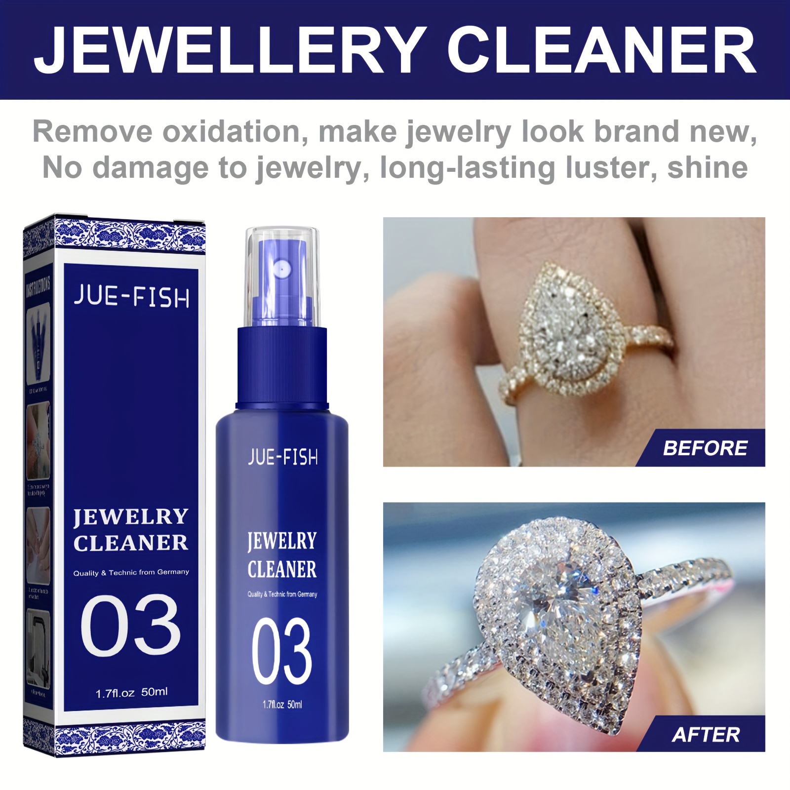 1PC Jewelry Cleaning Solution, Jewelry Decontamination Cleaning For Gold  Silver Glass Material Surface Blackening Maintenance, Care Cleaner