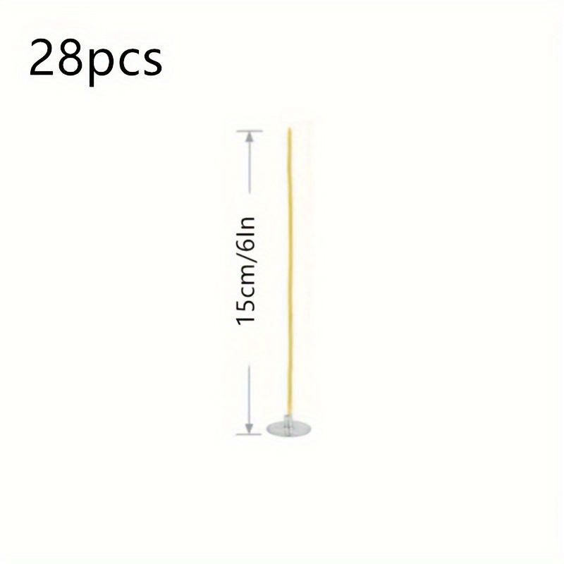 8/15/28pcs Pre-waxed Beeswax Candle Wicks, 3.54"/6"/7.87" - For Diy & Handmade Candles