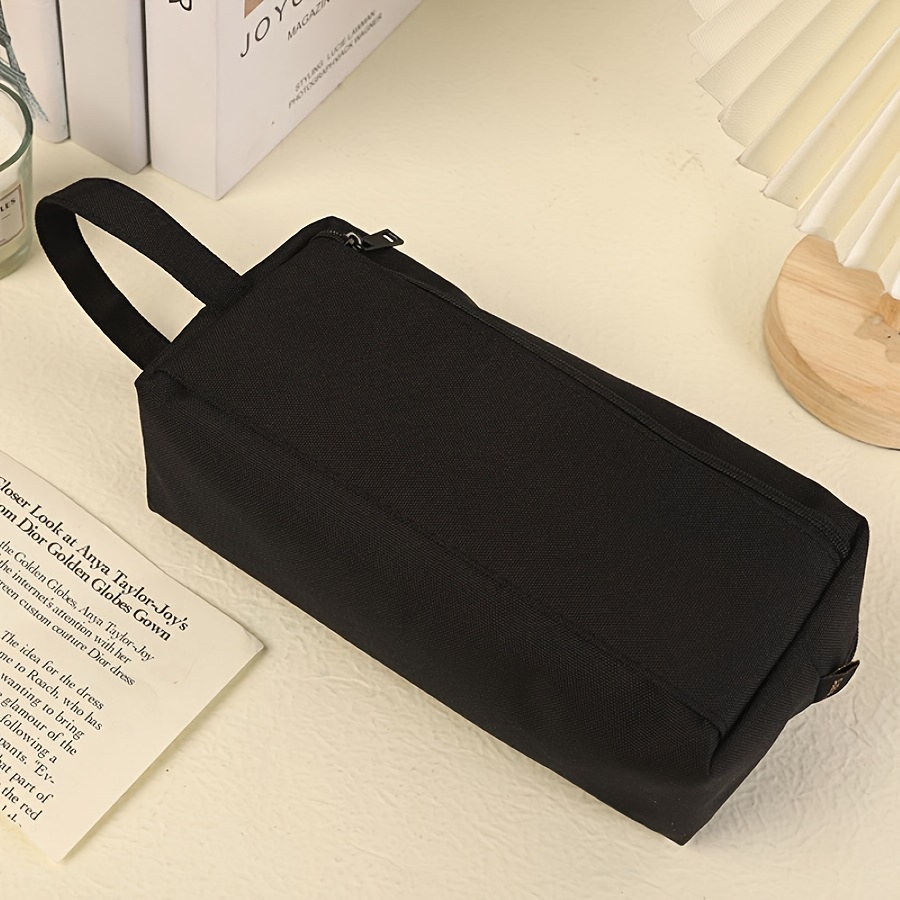 TEMU 1pc Large Capacity Pencil Case, Portable Handheld Pen Case, Creative Multi-functional Pencil Case For Students, Teens, And Adults - Perfect For