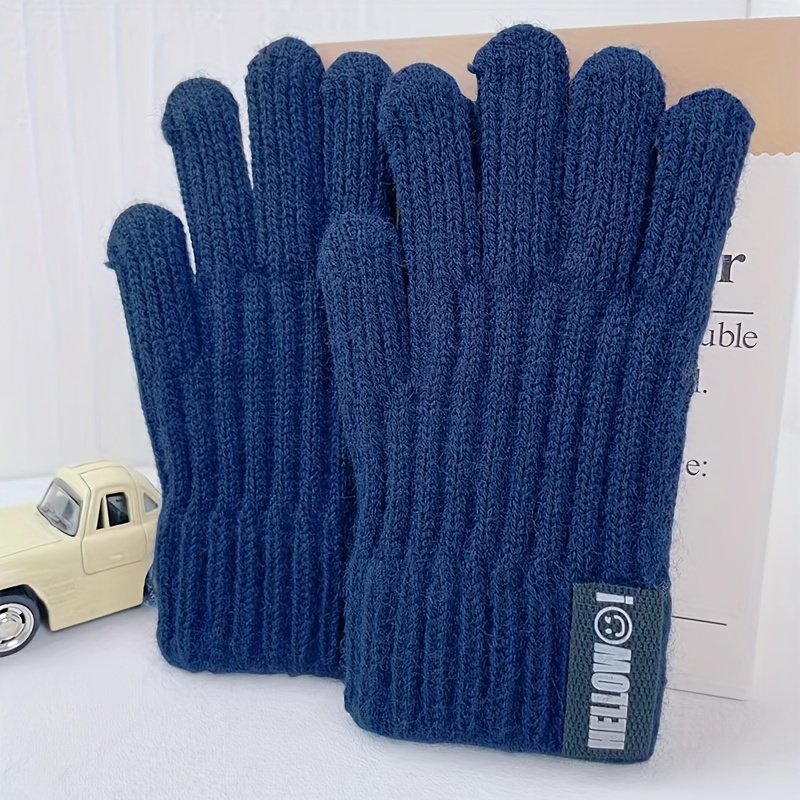 Kids' Warm Knitted Gloves for Winter Weather