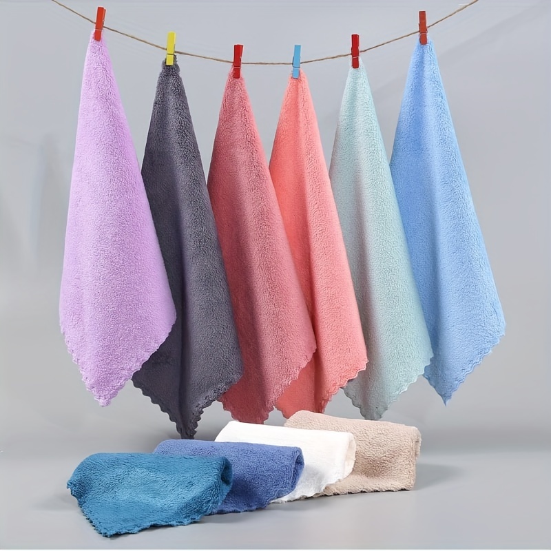 Coral Velvet Dish Cloths, Oil-absorbing Cleaning Rag, Absorbent Small Towels  Hand Towels Soft Dish Towels Handkerchief, Kitchen Accessories - Temu