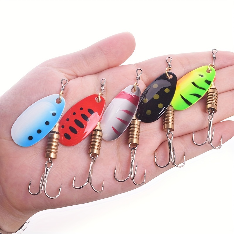 Spinner Bait Set Artificial Fishing Lure Treble Hooks - Temu Canada