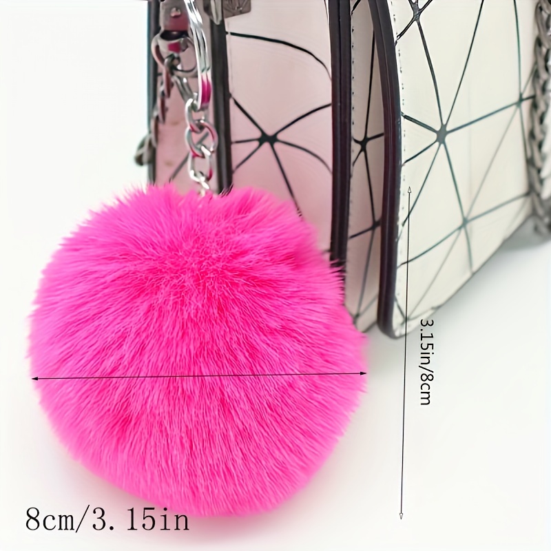 Pom Pom Keychain Soft Faux Rex Rabbit Fur Ball Car Keyring Pompom Key Chains  Key Holder Women Bag Pendant From Xngzwngb95, $0.71