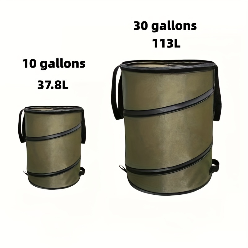 10/30 Gallon Trash Can, Foldable Lawn And Leaf Waste Bag