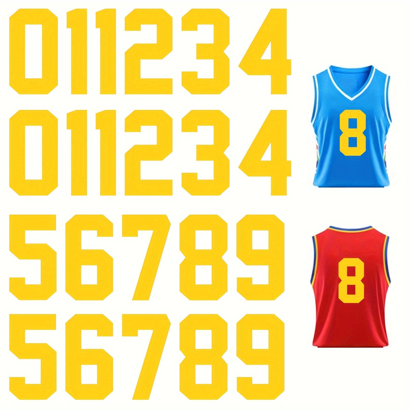 Iron On Numbers T Shirt Heat Transfer Numbers 0 To 9 Jersey - Temu