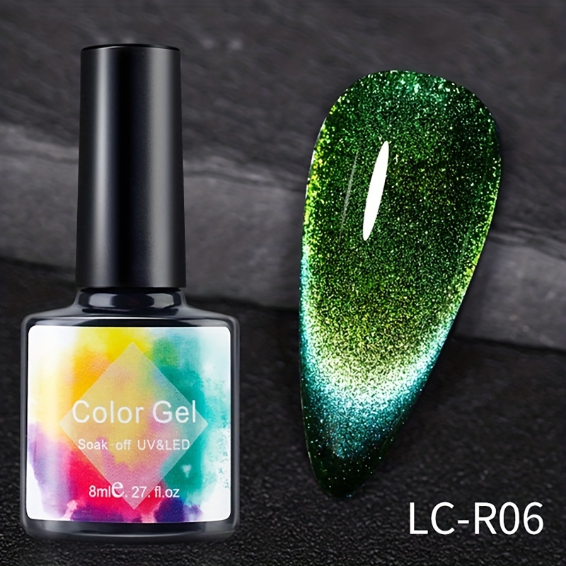 Reflective Glitter Gel Polish Diy Soak Off Uv Gel Nail - Temu