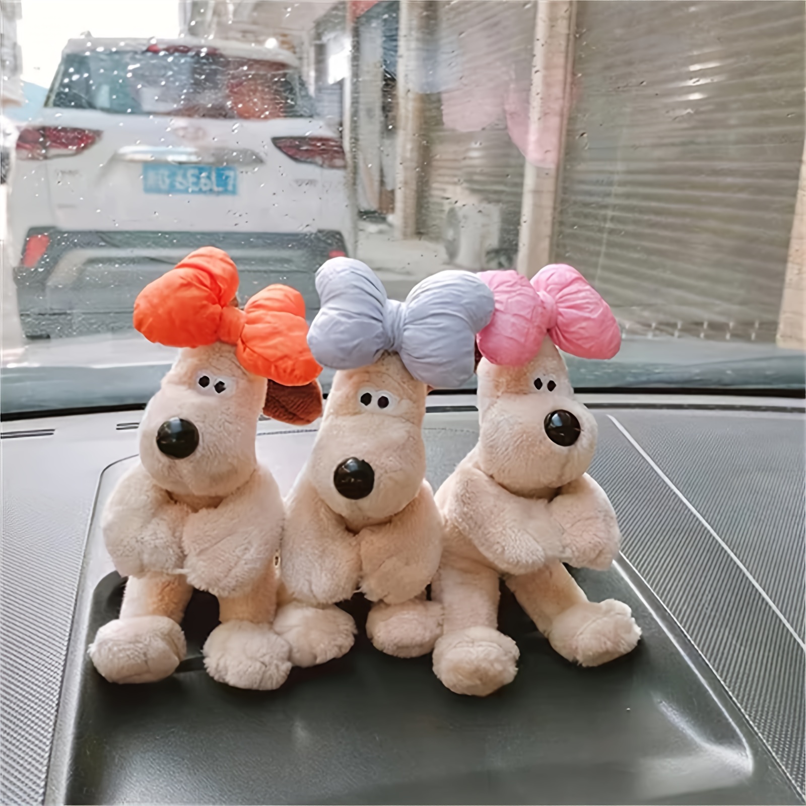 Steering Wheel Friend Stuffed Dog Car Decoration Dolls Pilot Pawdog  Ornaments